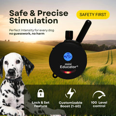 Mini Educator ET-300 remote controller showing compact design for discreet handling