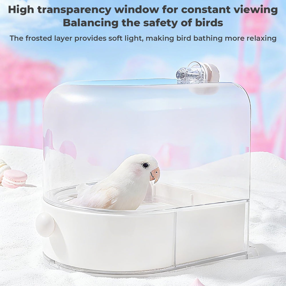 mini&moe Bird Bath 4-in-1 versatile for bath, feeder, litter box.