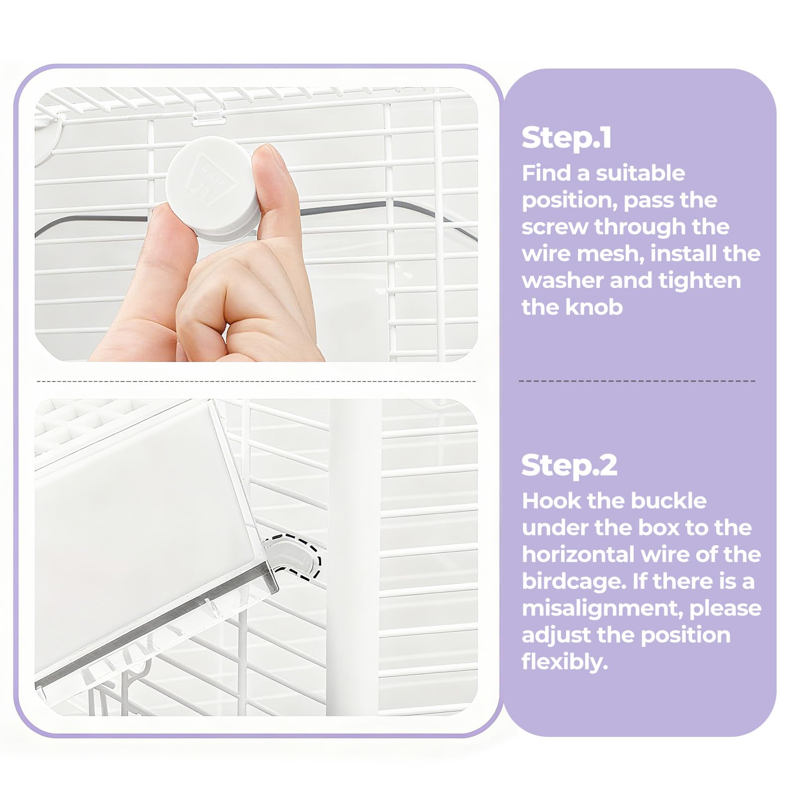 mini&moe Bird Bath transparent design for quick activity checks.