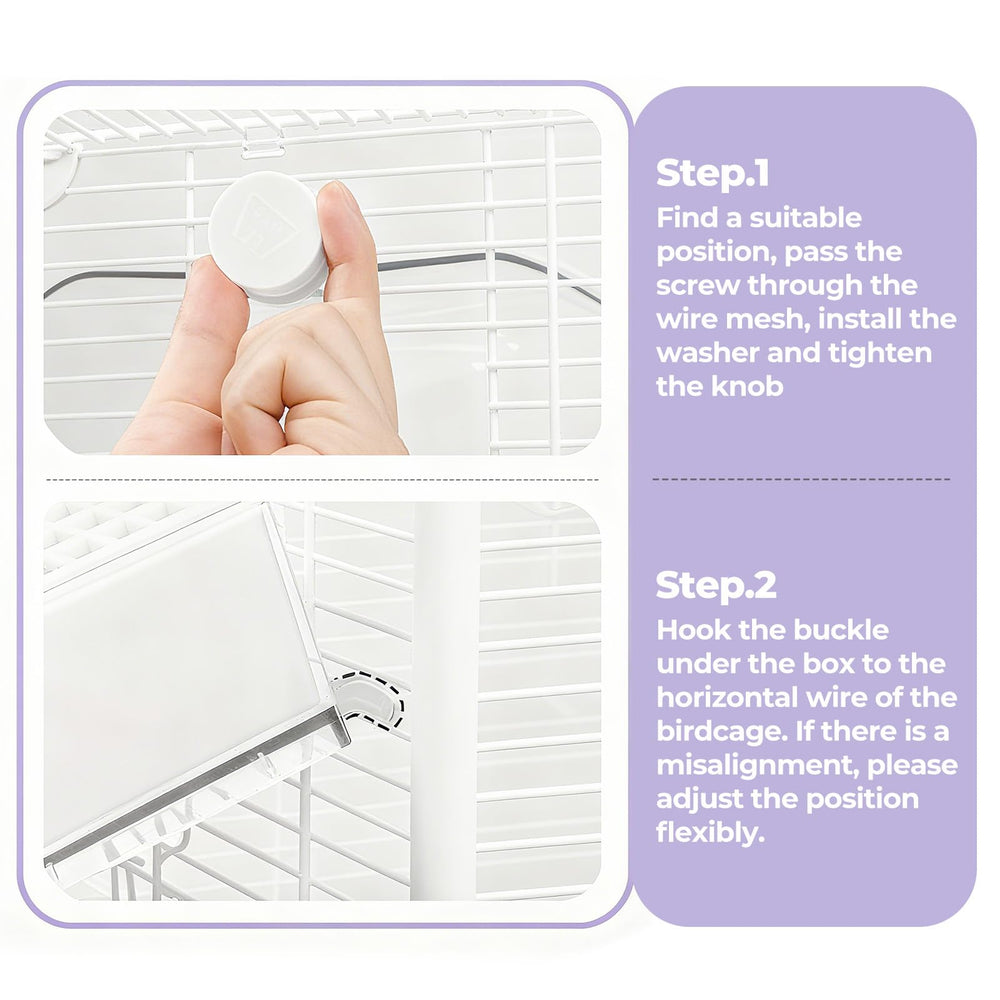 mini&moe Bird Bath transparent design for quick activity checks.