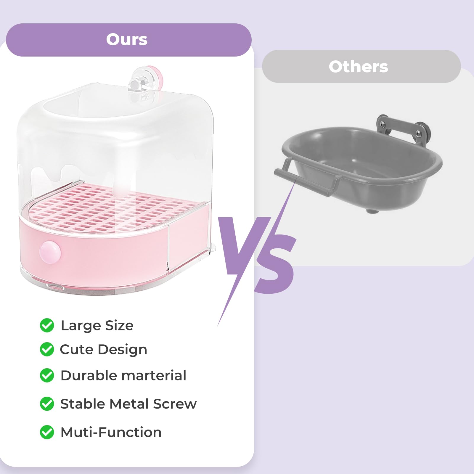mini&moe Bird Bath PC material emphasizes durability and safety.