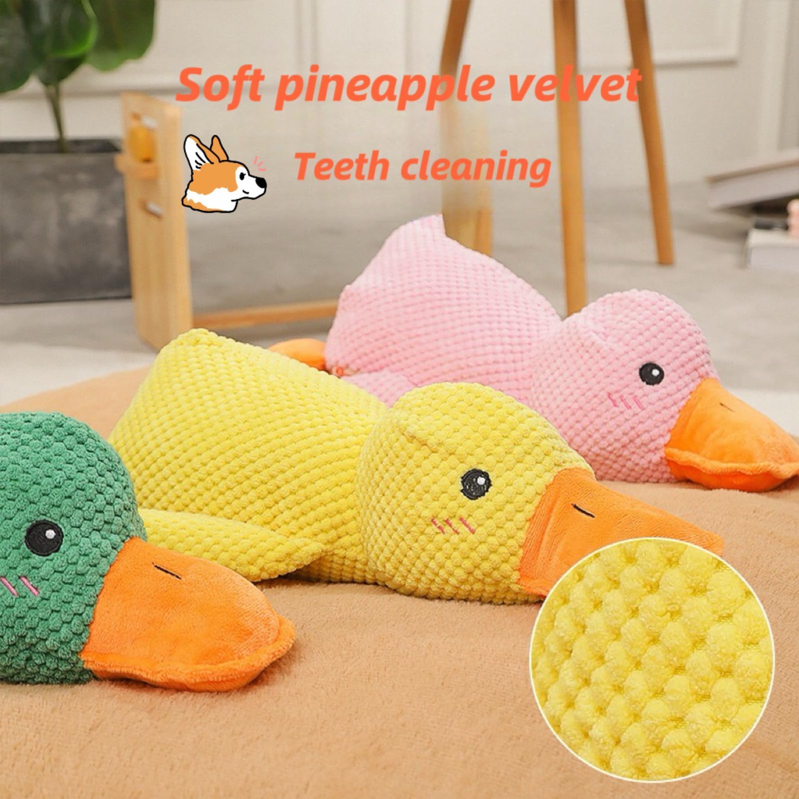 Minnko chew-resistant dog toy is easy to clean after messy indoor adventures.
