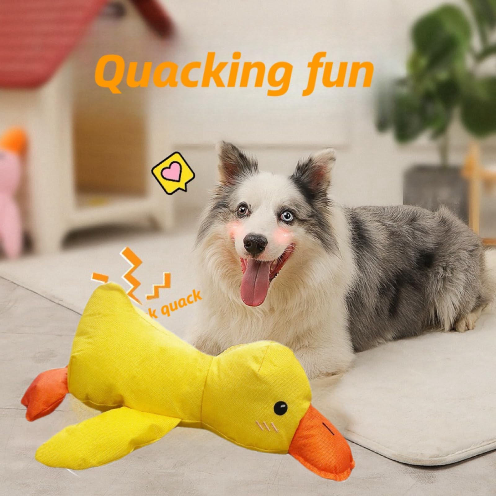 Minnko mellow duck toy chew-resistant material safe for strong chewers