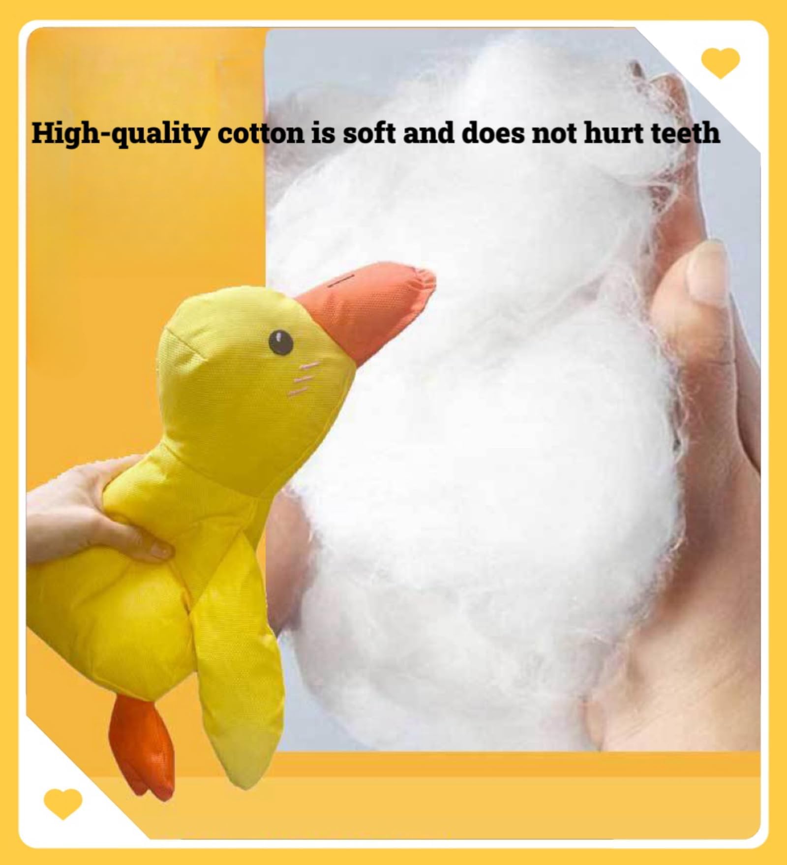 Minnko mellow duck toy machine washable for easy hygiene care