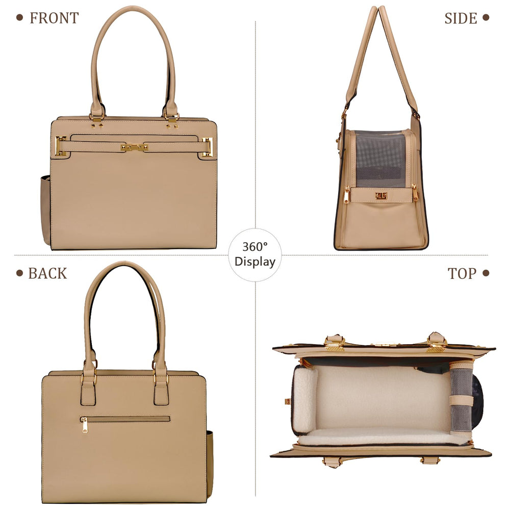 Minsong 2-in-1 purse carrier folded design illustrates compact storage for travel.