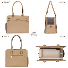 Minsong 2-in-1 purse carrier folded design illustrates compact storage for travel.