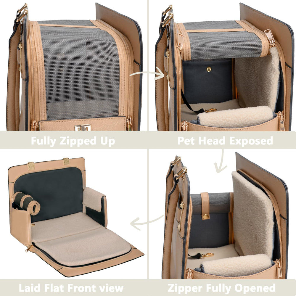 Minsong 2-in-1 purse carrier plush pad interior promises cozy rests.
