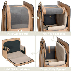 Minsong 2-in-1 purse carrier plush pad interior promises cozy rests.
