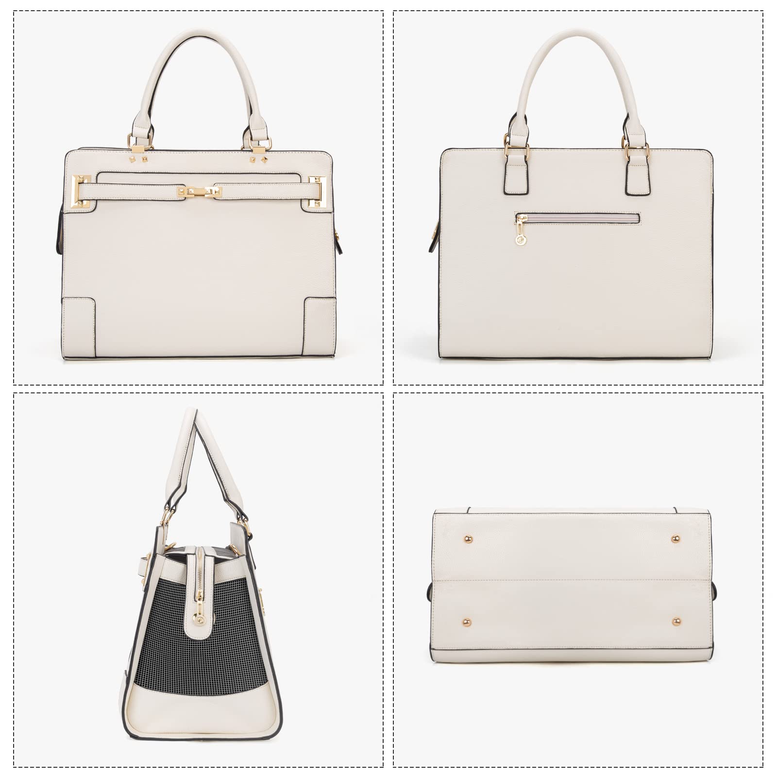 Minsong beige pet carrier tote emphasizing stylish look and daily practicality