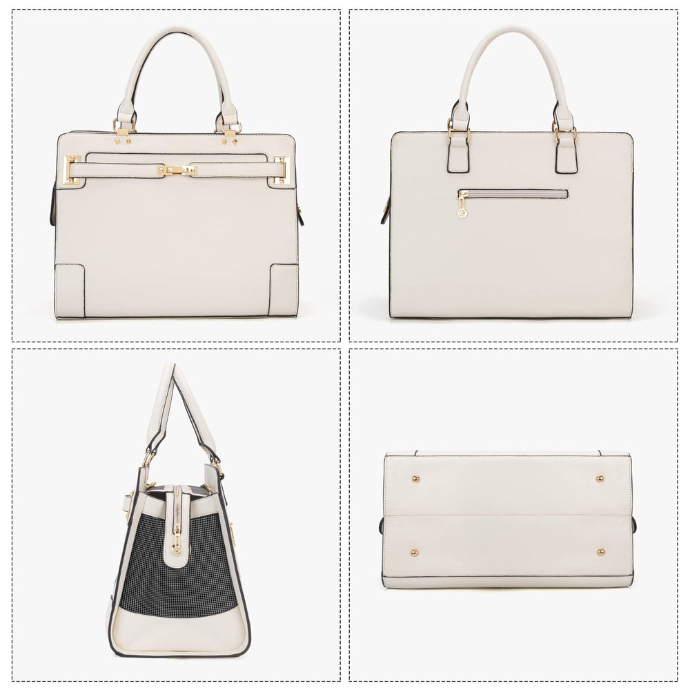 Minsong beige pet carrier tote emphasizing stylish look and daily practicality