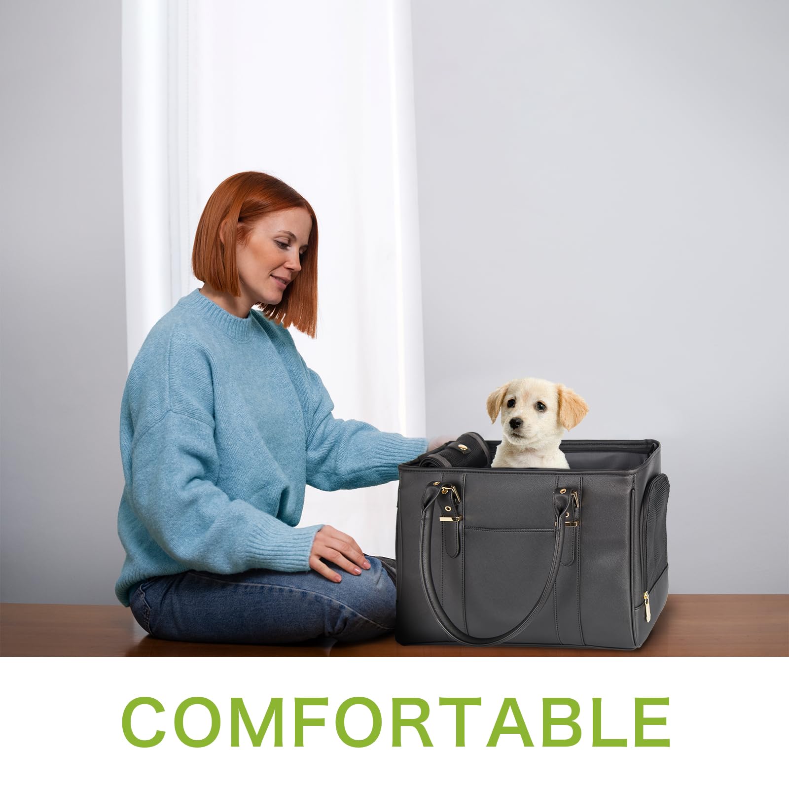 Minsong fashion pet carrier adjustable strap: comfortable carry for long trips.