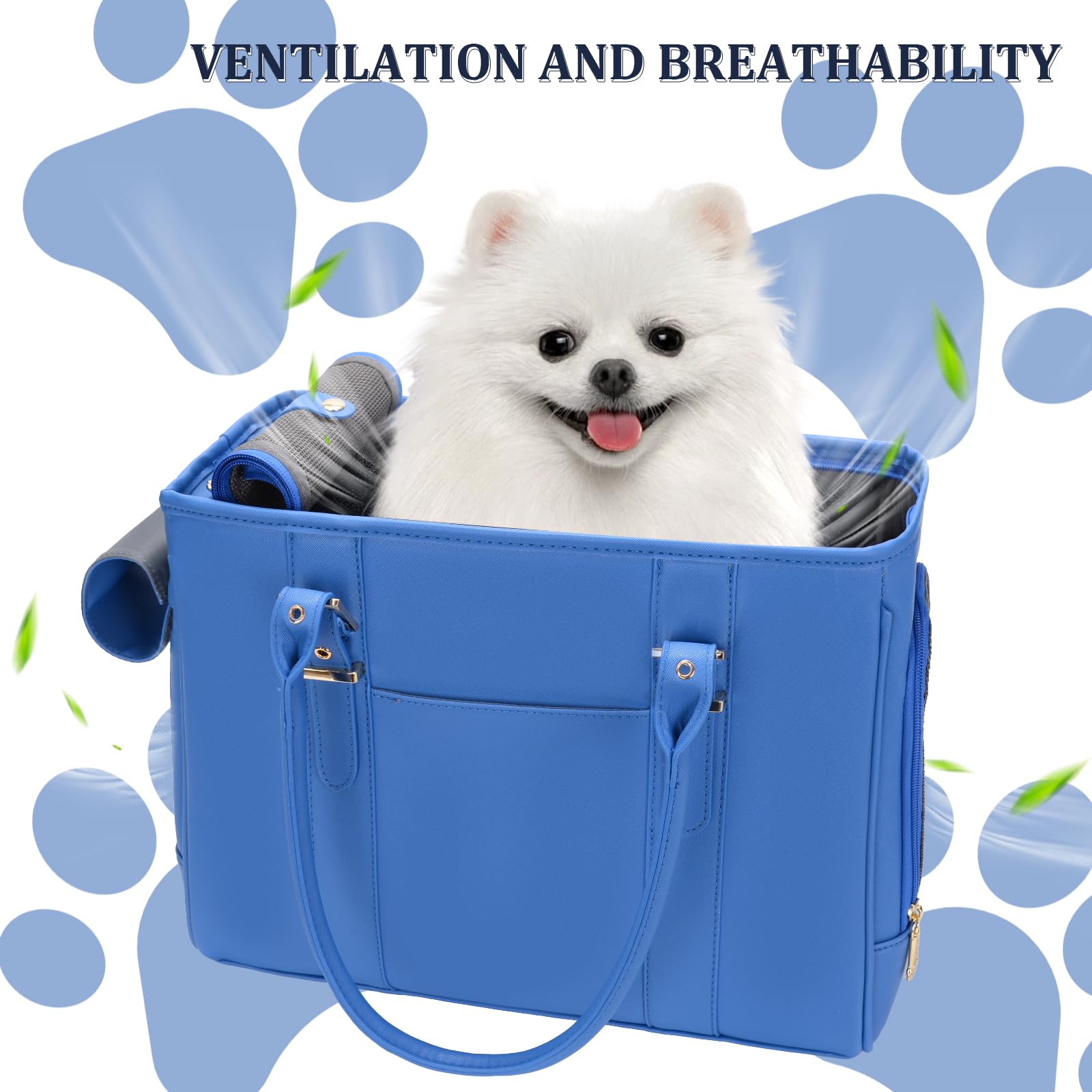Minsong fashion pet carrier blue airline-approved design for flights and road trips