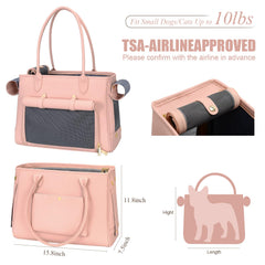 Minsong fashion pet carrier pink top-opening design boosts convenient pet entry