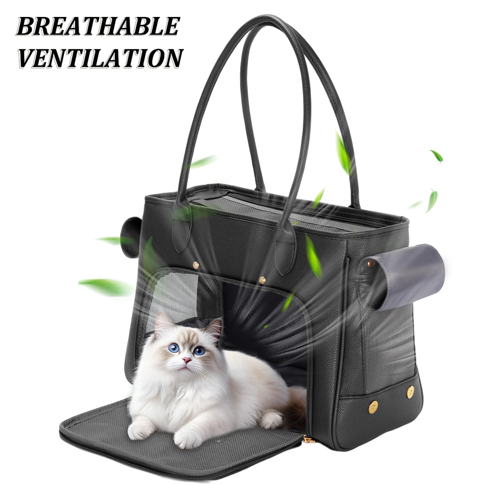 Minsong fashion pet carrier pocket details for treats and essentials