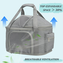 Minsong pet carrier foldable soft-sided bed option folds compactly for storage.