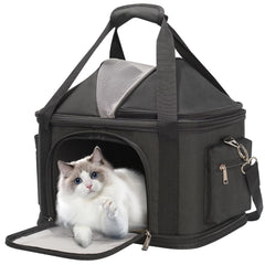 Minsong pet carrier softside front view for stylish travel with small pets.
