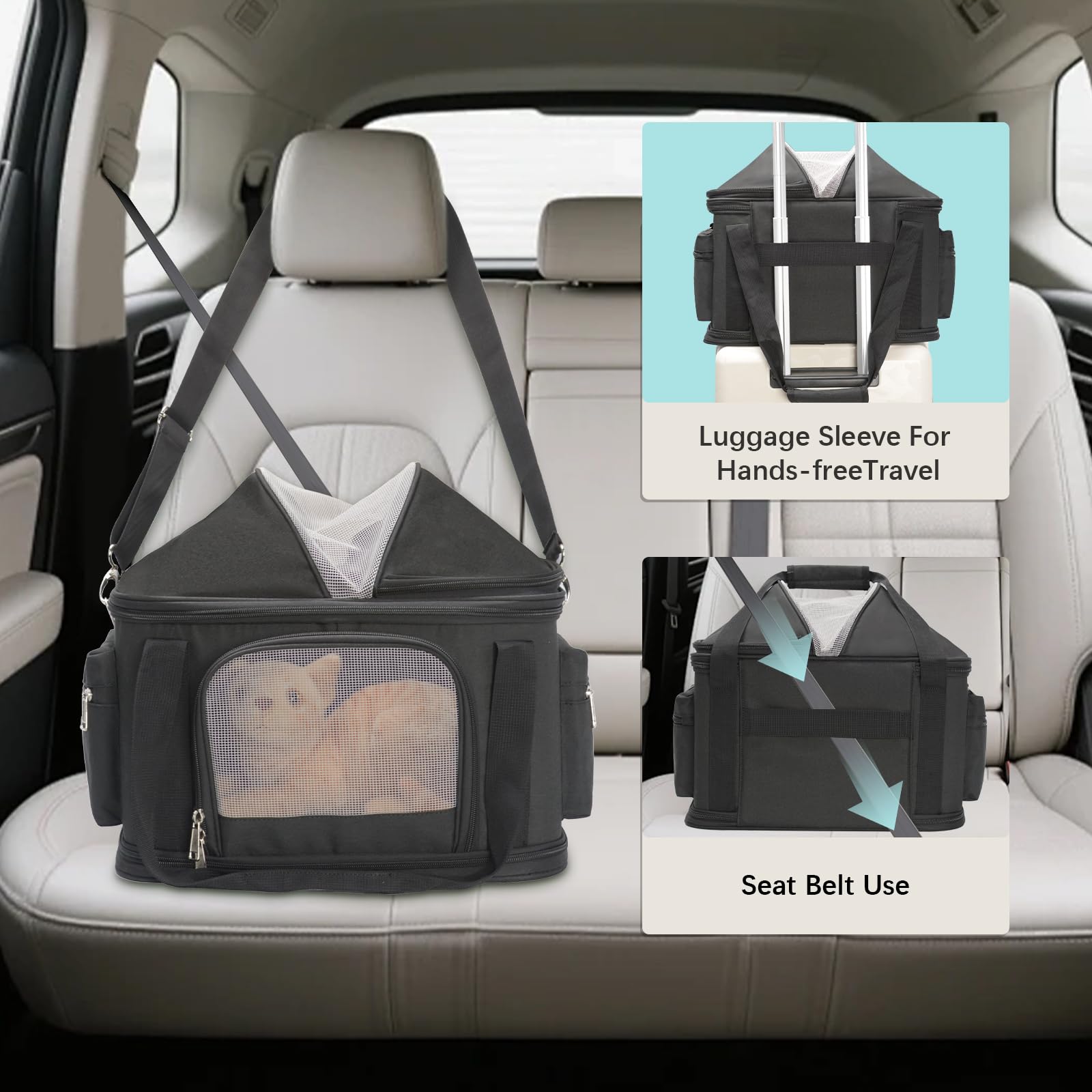 Minsong black plush-pad view points to removable comfort layer.