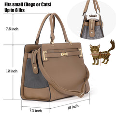 Minsong pet tote bag interior waterproof lining supports clean worry-free travels