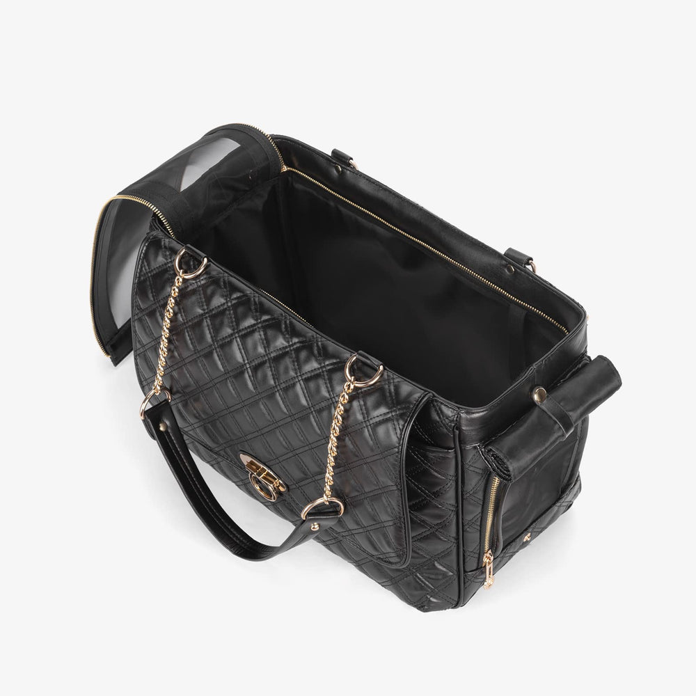 Minsong top and side doors enable quick pet access for easy setup.