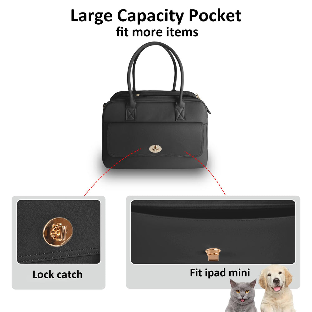 Minsong vegan leather purse offers durable and stylish pet transport.
