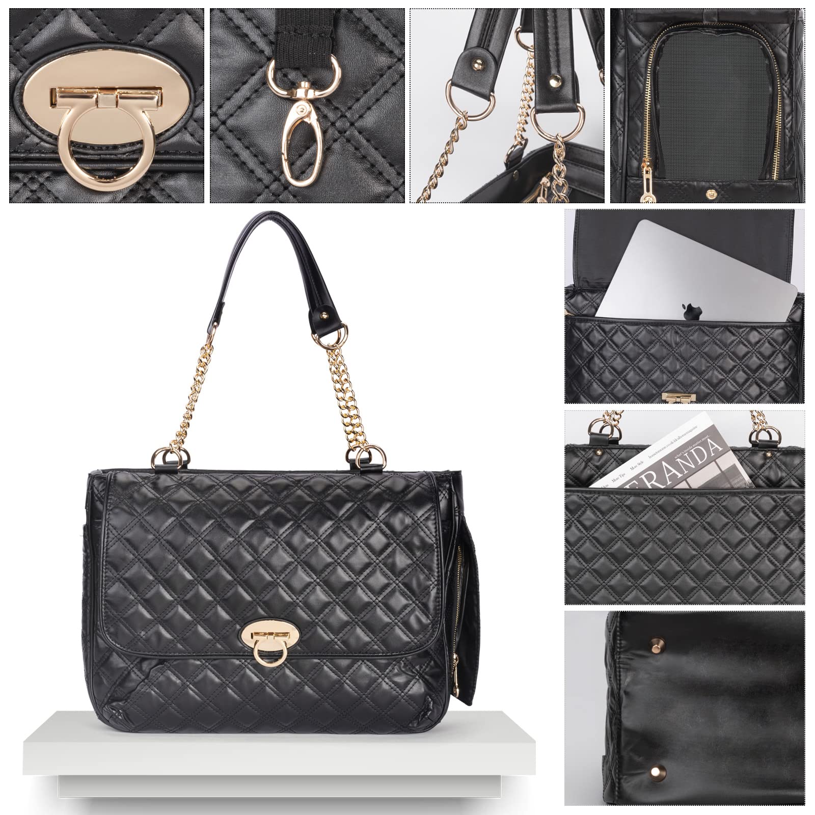 Minsong waterproof PU leather exterior provides durability and easy cleaning.