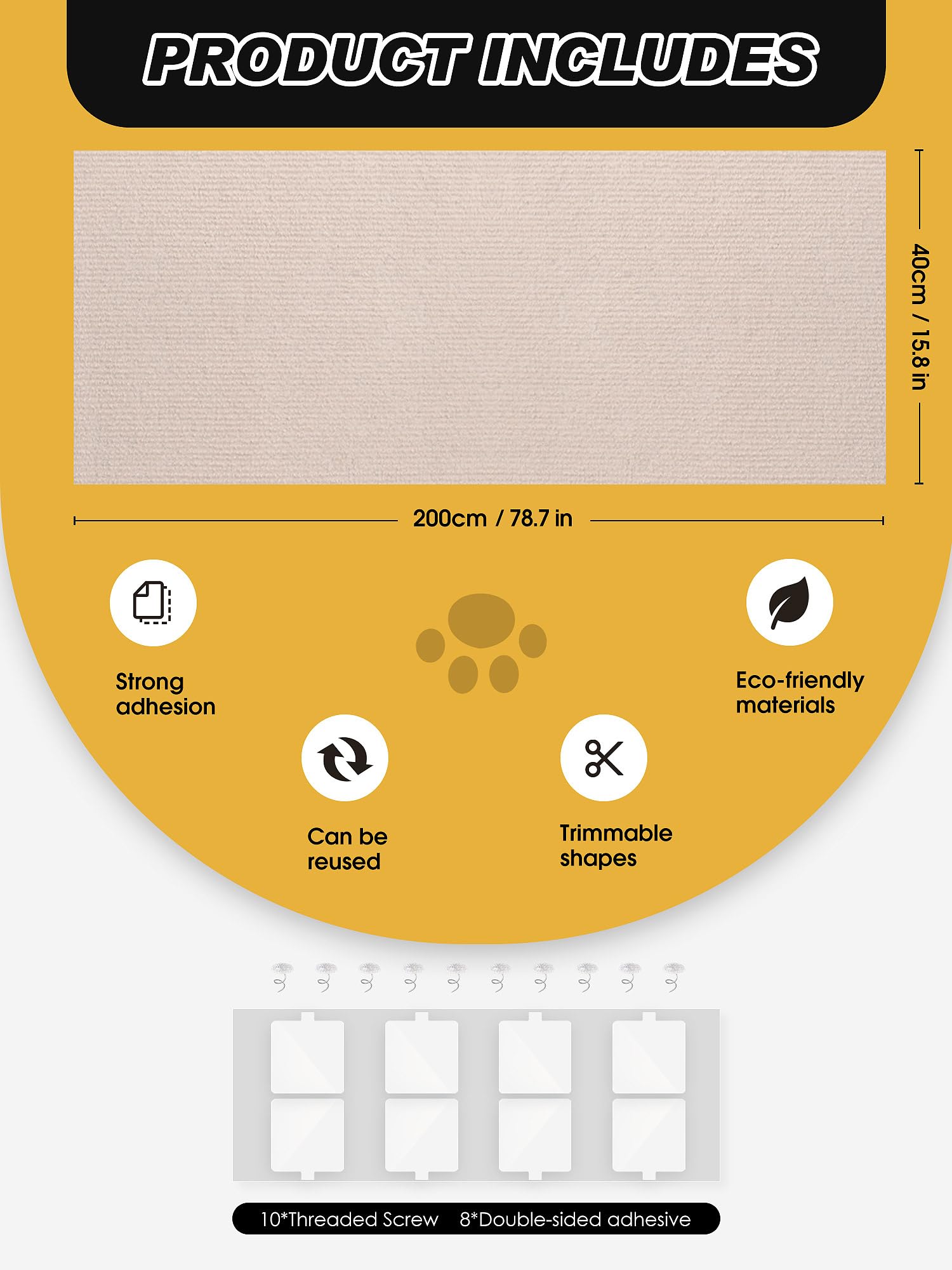 Minyii scratch mat at a cat tree corner demonstrates multi-surface versatility.