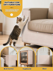 Minyii scratch mat used as wall protector to shield surfaces from claws.