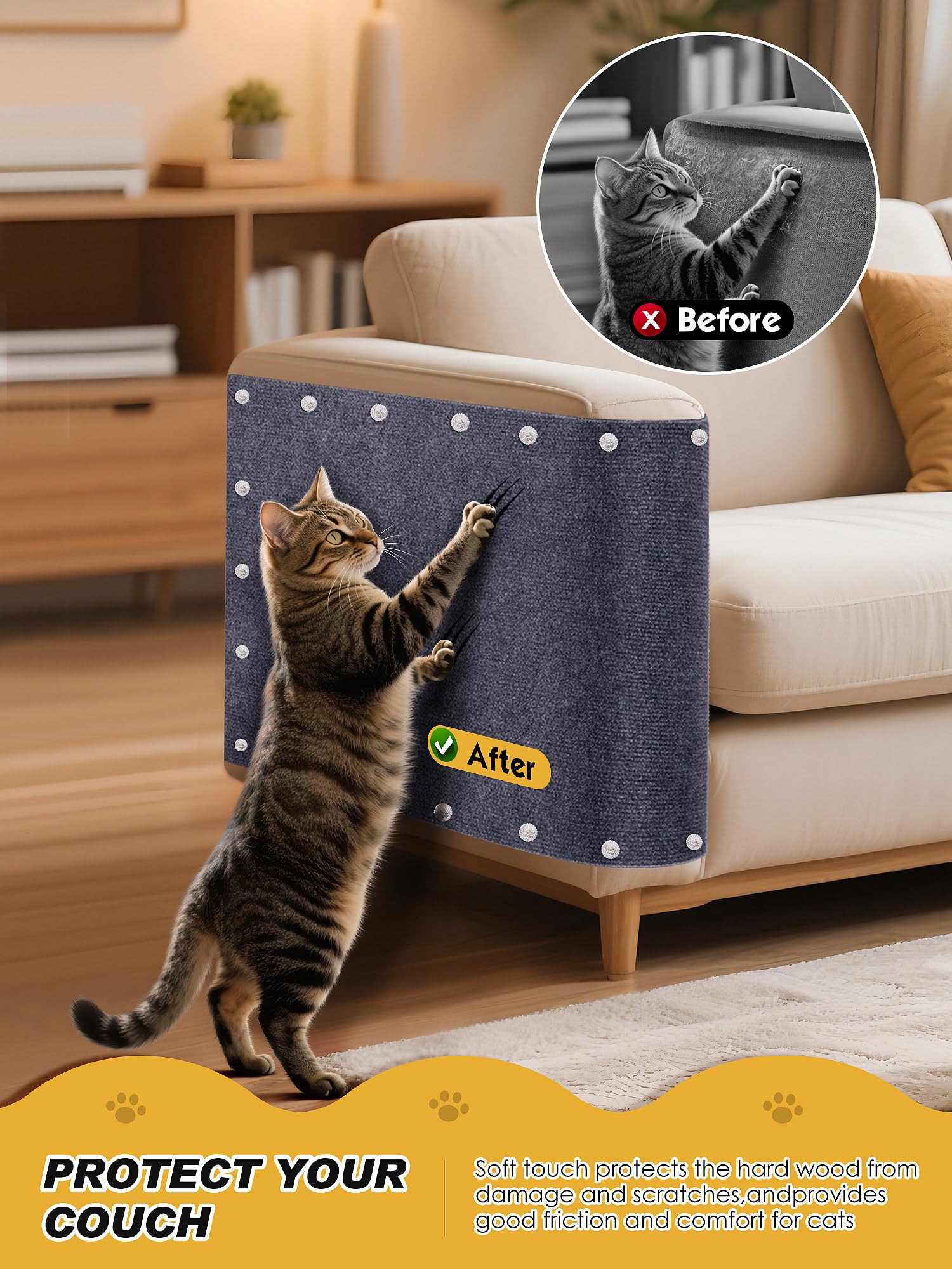Minyii trim-to-fit design lets you contour around furniture edges easily