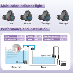 Miofis ATO NG ONE dual optical sensors enable precise water level detection.