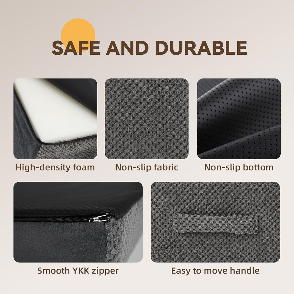 Miorun dog stairs non-slip bottom keeps pets steady on slick floors