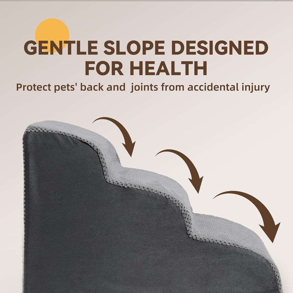 Miorun dog stairs removable cover closeup highlights washable fabric