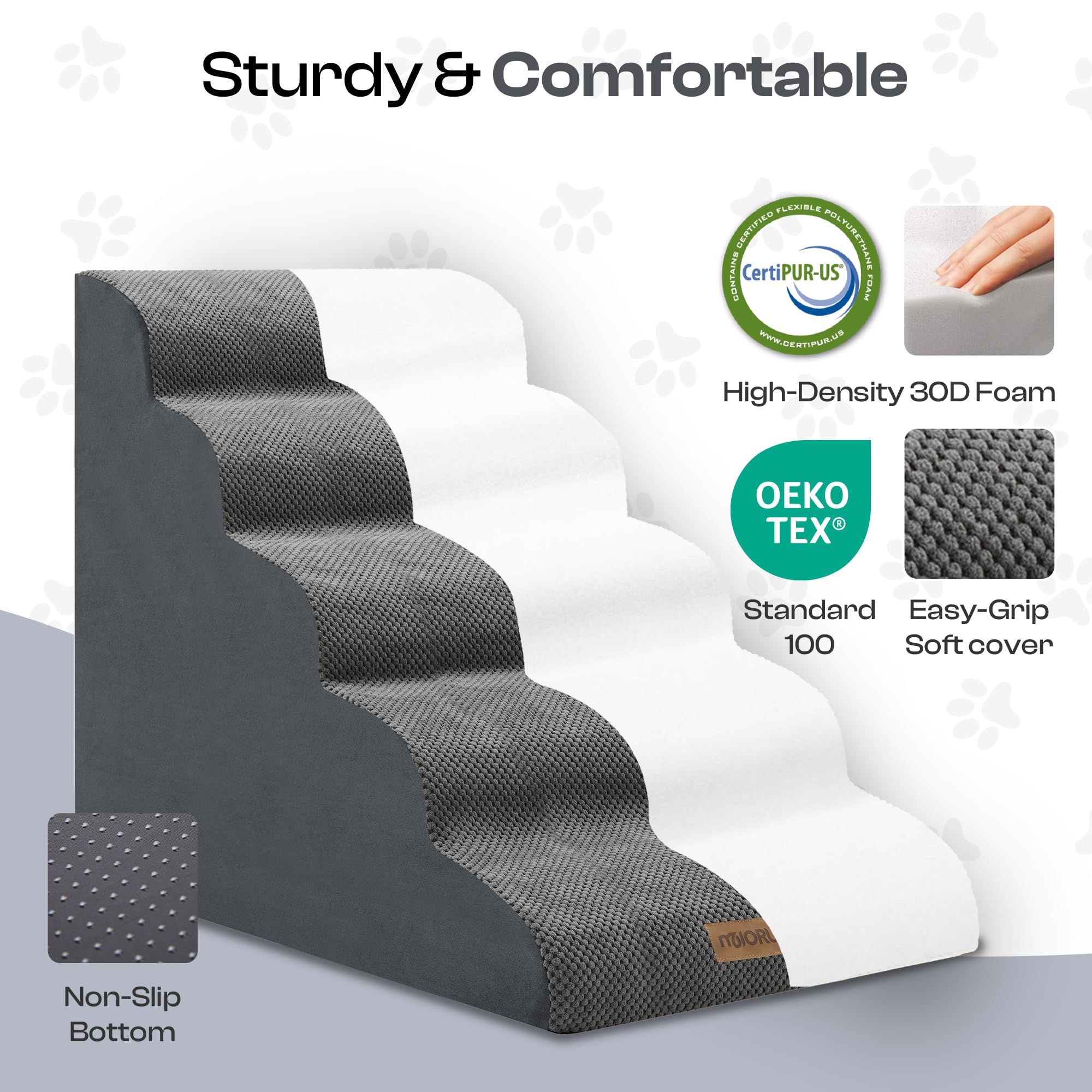 Miorun non-slip base detail demonstrating stable placement on carpets and floors.