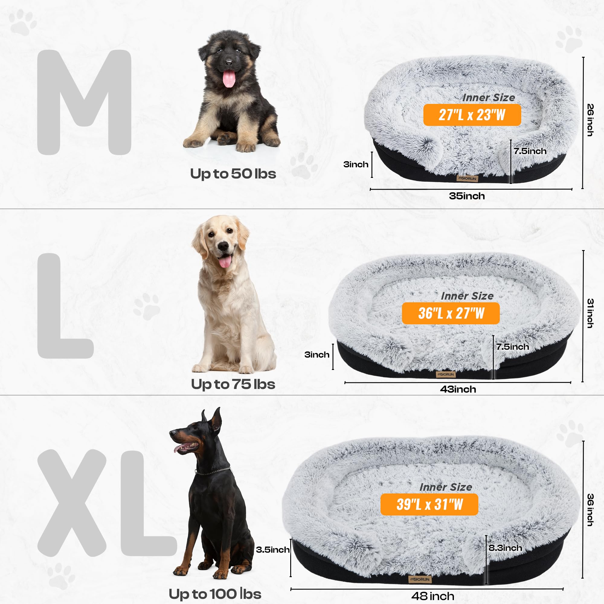 Miorun fluffy-bed-dog-cat-usage supports small and medium pets with soft secure lounging