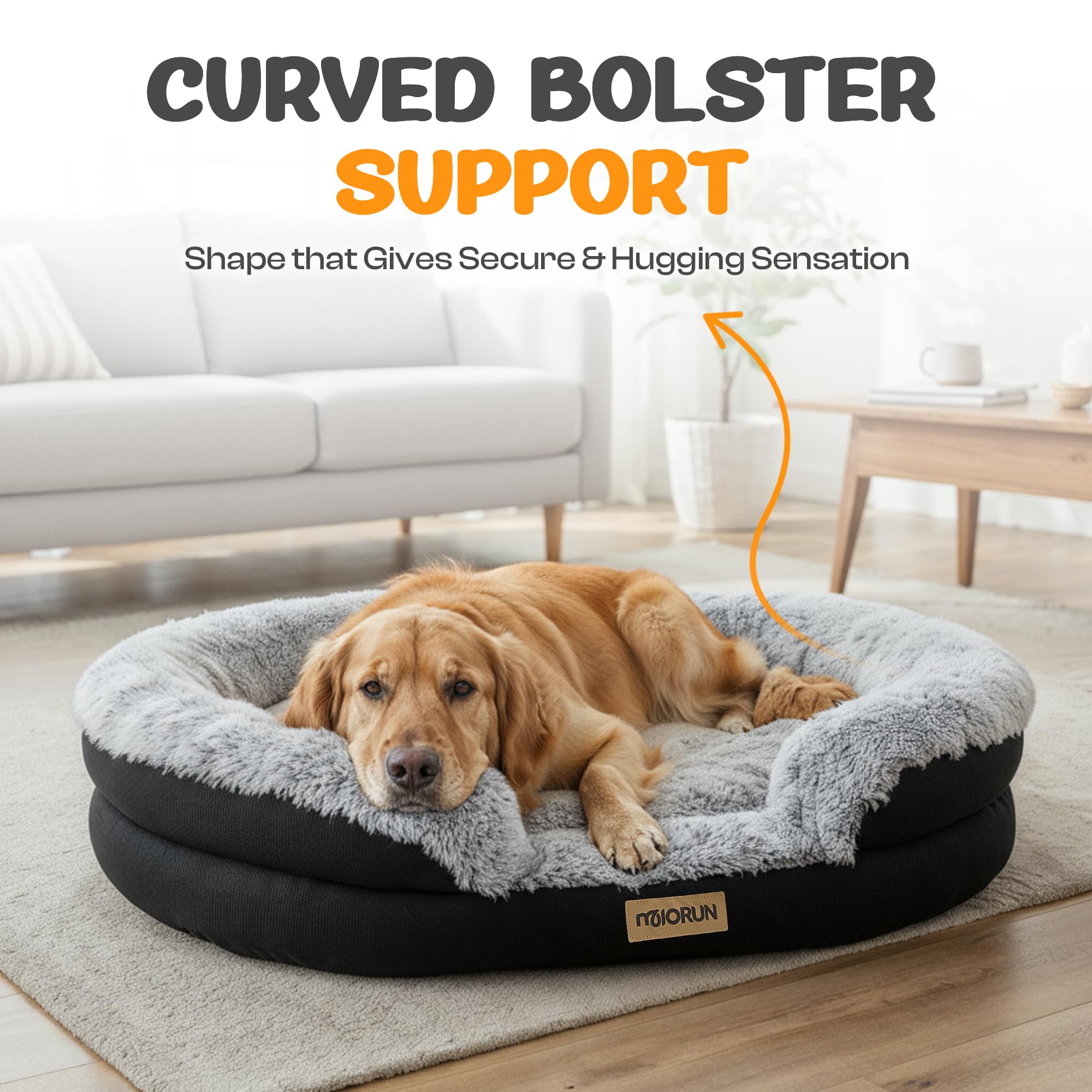 Miorun fluffy-bed-removable-washable-cover simplifies cleaning after shedding and drool