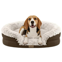 Miorun Fluffy Orthopedic Bed cover close-up shows plush fabric and inviting warmth for dogs