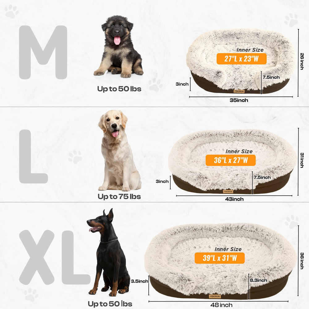 Miorun fluffy-orthopedic-dog-bed living-room display blends with decor.