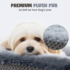 Miorun orthopedic dog bed 35-inch oval egg crate foam for even support