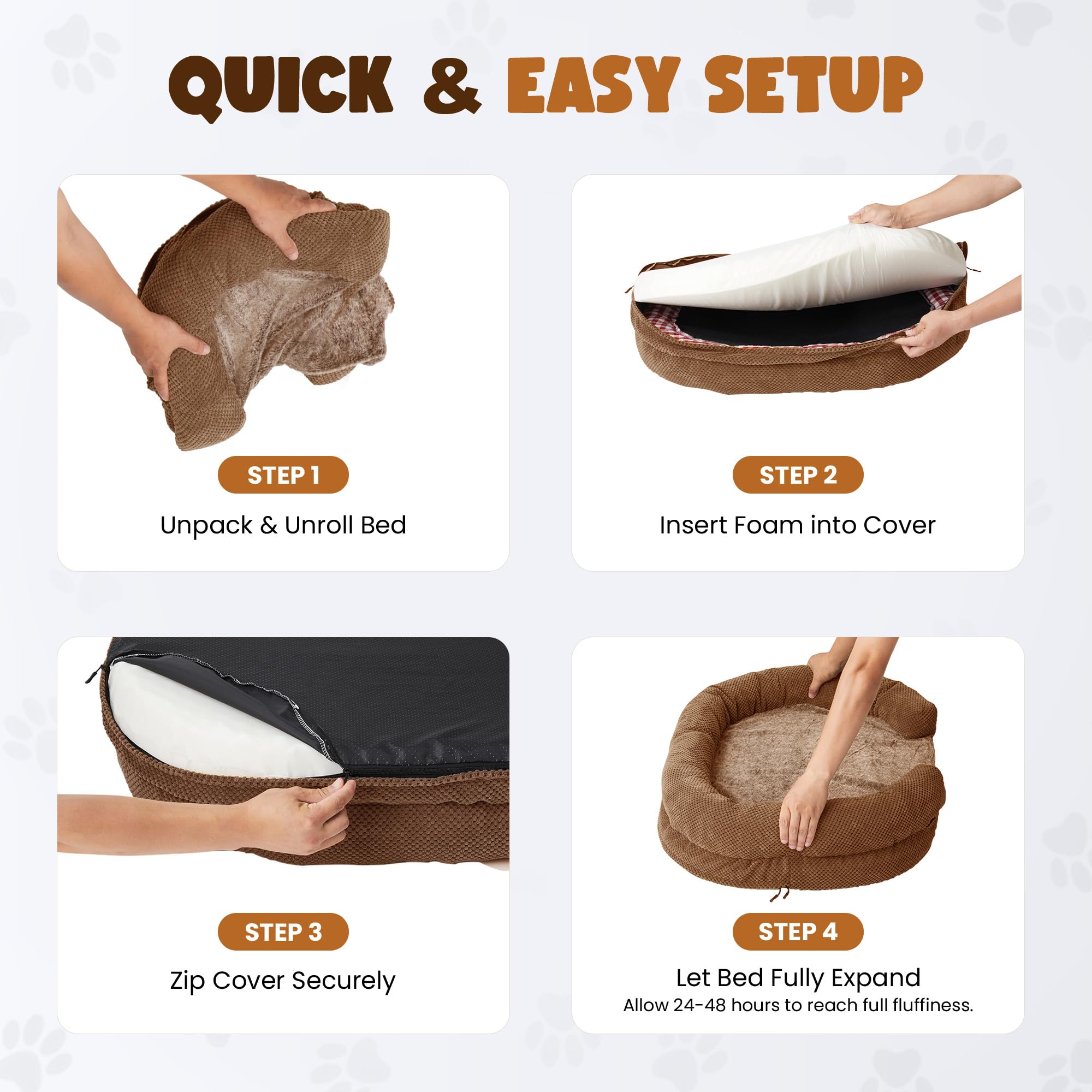 Miorun orthopedic dog bed removable-cover highlights simple air-drying and maintenance.