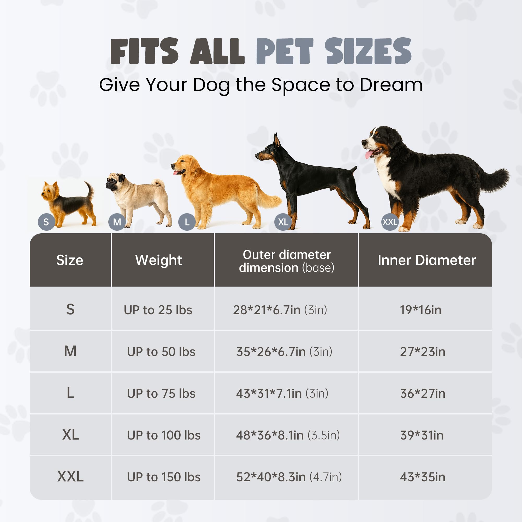 Miorun orthopedic dog bed side view highlights cozy bolster for supported lounging.
