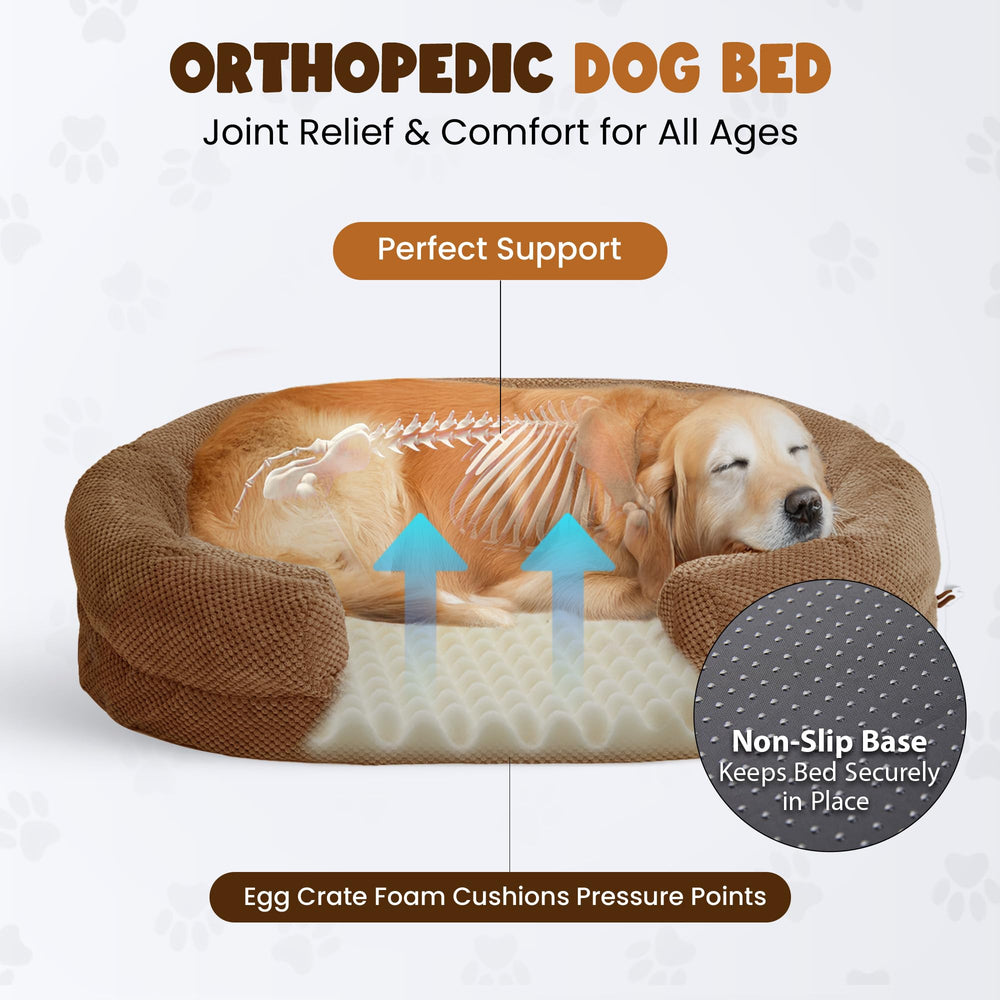 Miorun orthopedic dog bed washable-cover enables easy cleaning and lasting freshness.