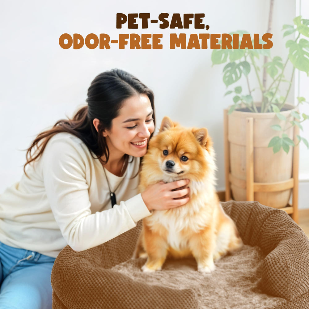 Miorun XXL dog bed bolster pillow provides side support