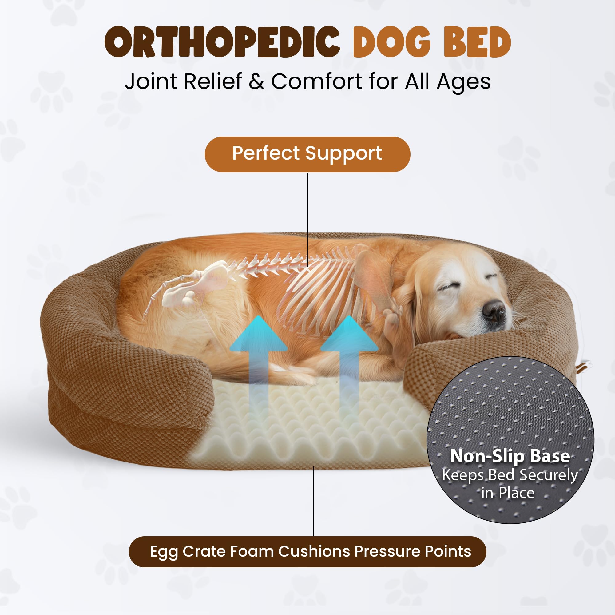 Miorun XXL dog bed washable cover for easy cleaning