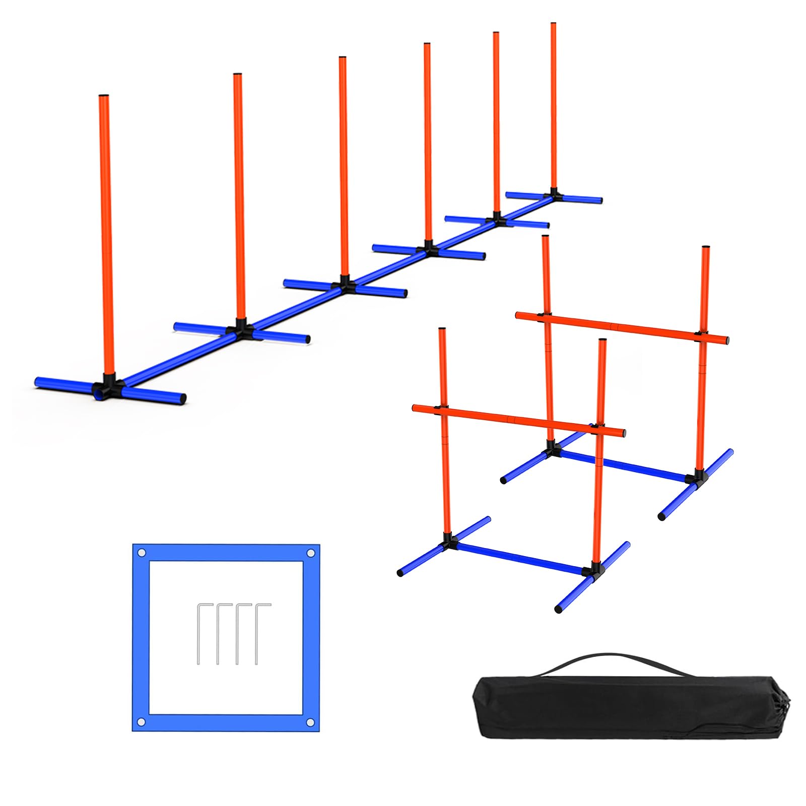 mioule dog agility jumping hoop setup demonstrates easy backyard assembly.