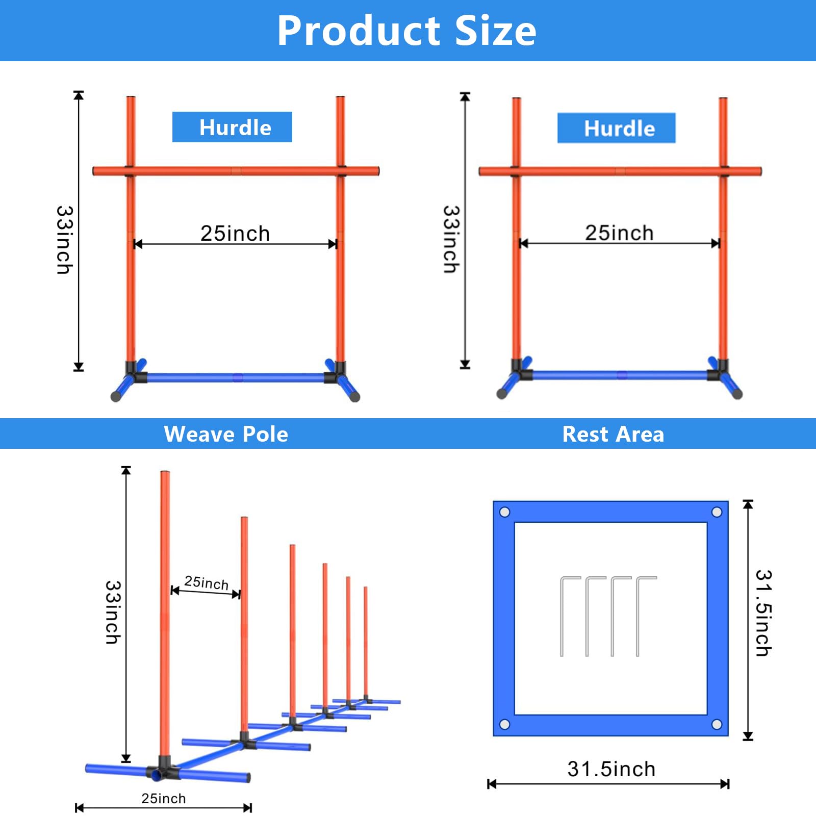 mioule dog agility training equipment portable design makes outdoor sessions easy to carry.