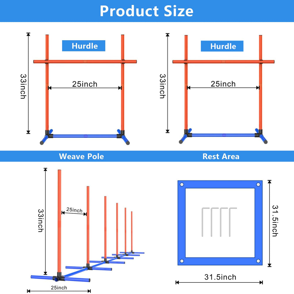 mioule dog agility training equipment portable design makes outdoor sessions easy to carry.