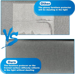 Mioule furniture protector with frosted surface blends with decor while protecting upholstery.