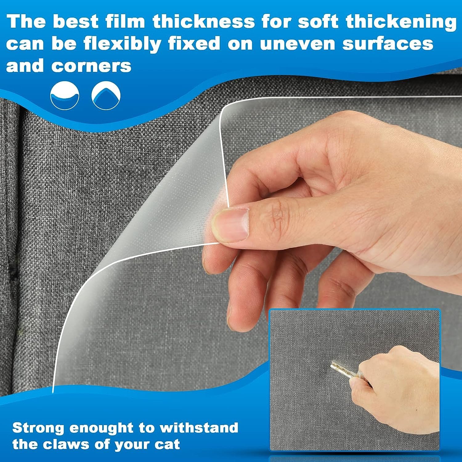 Mioule large-coverage sofa corner protector shields couch corners from scratches.