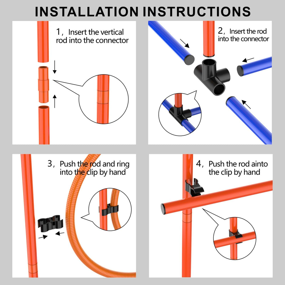 mioule weave poles dog agility layout offers varied obstacle sequences for training.