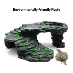 Mipukbay rock ornament with realistic turtle look enhances natural habitat aesthetics.