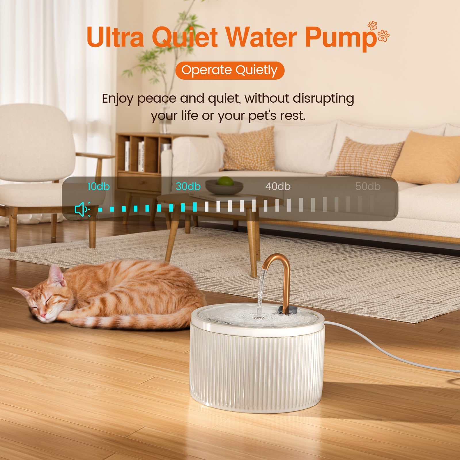 MISFANS copper water spout detail emphasizes taste and residue reduction benefits